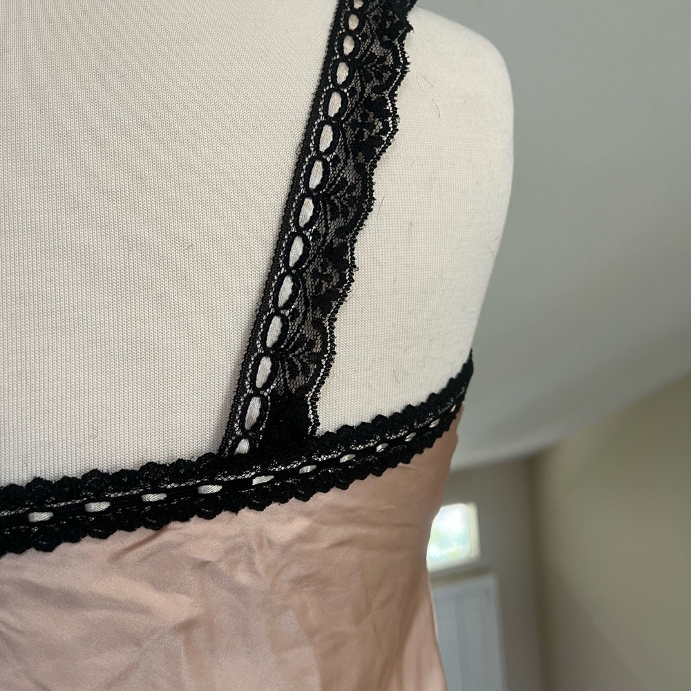 New York City Co 100% silk Babydoll Milkmaid Camisole Blush Y2K Sexy Tank Top M - Picture 8 of 12